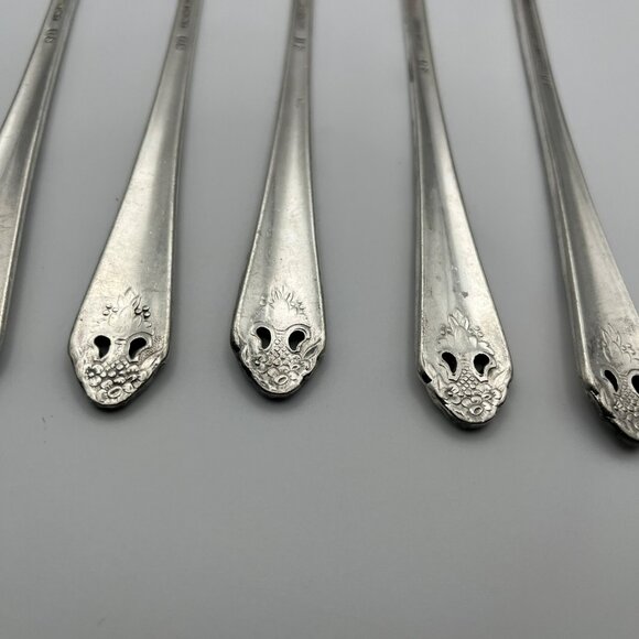 Holmes & Edwards LOVELY LADY Dinner Forks Silverplate Lot of‎ 6 IS Vintage - Picture 5 of 12